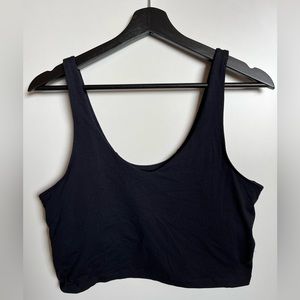 Amazon Cropped Sports Bra Tank, Size: L, Color: Black
